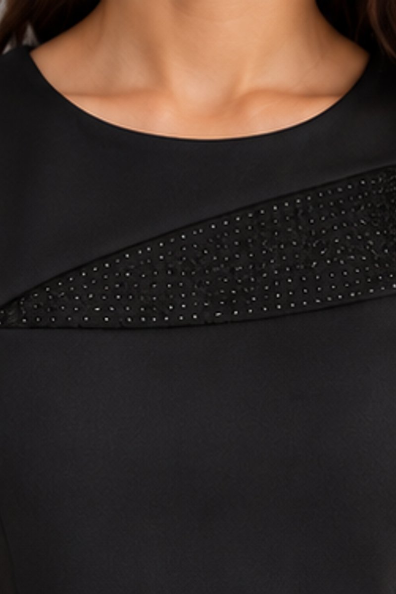 Black fit and flare dress