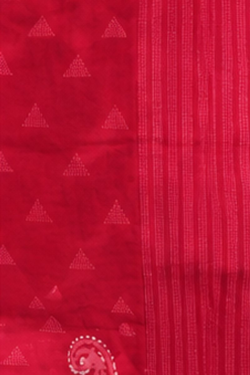 Red printed dress