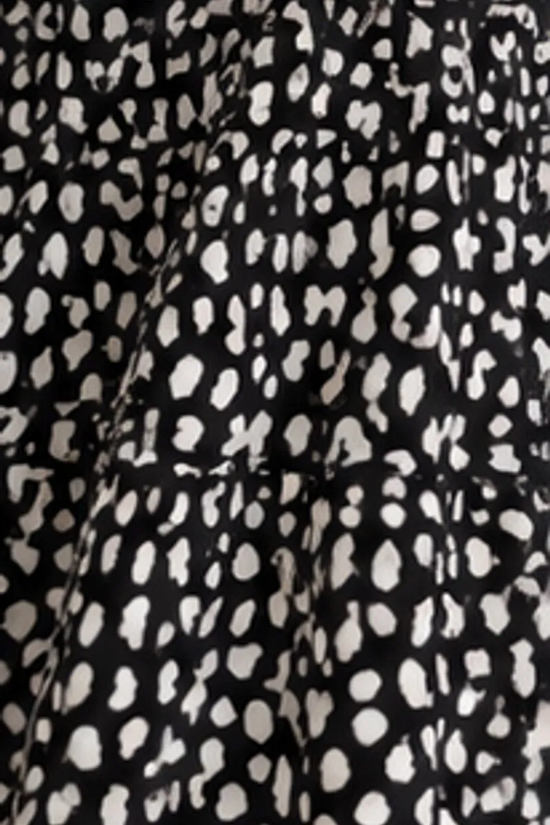 Vintage black and white spotted midi dress, size S, photo 6 of 6